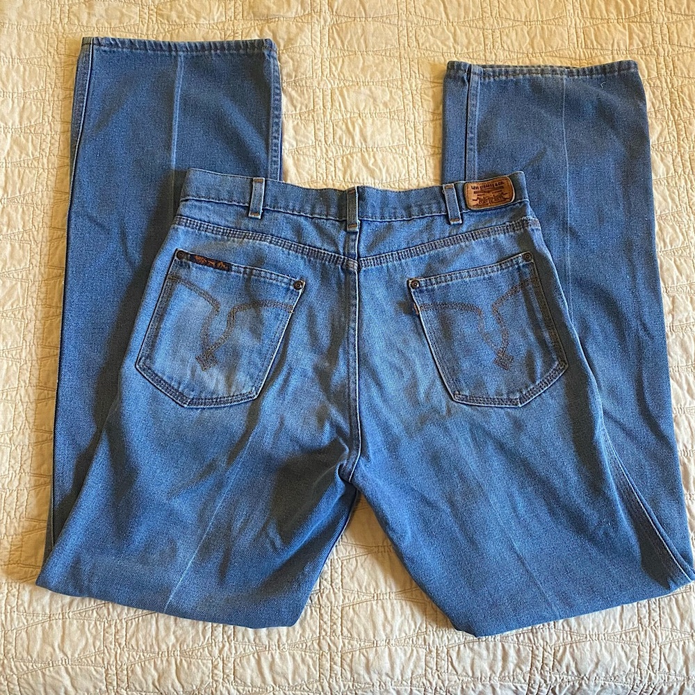 Rare Vintage light Blue Denim Levi Strauss Cowboy Boot Cut Jeans